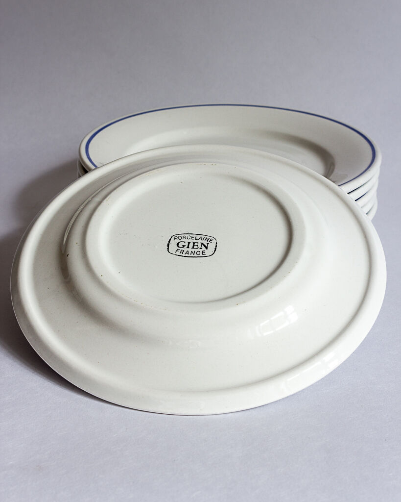 Set of six dessert plates - Faïencerie de Gien - Vintage