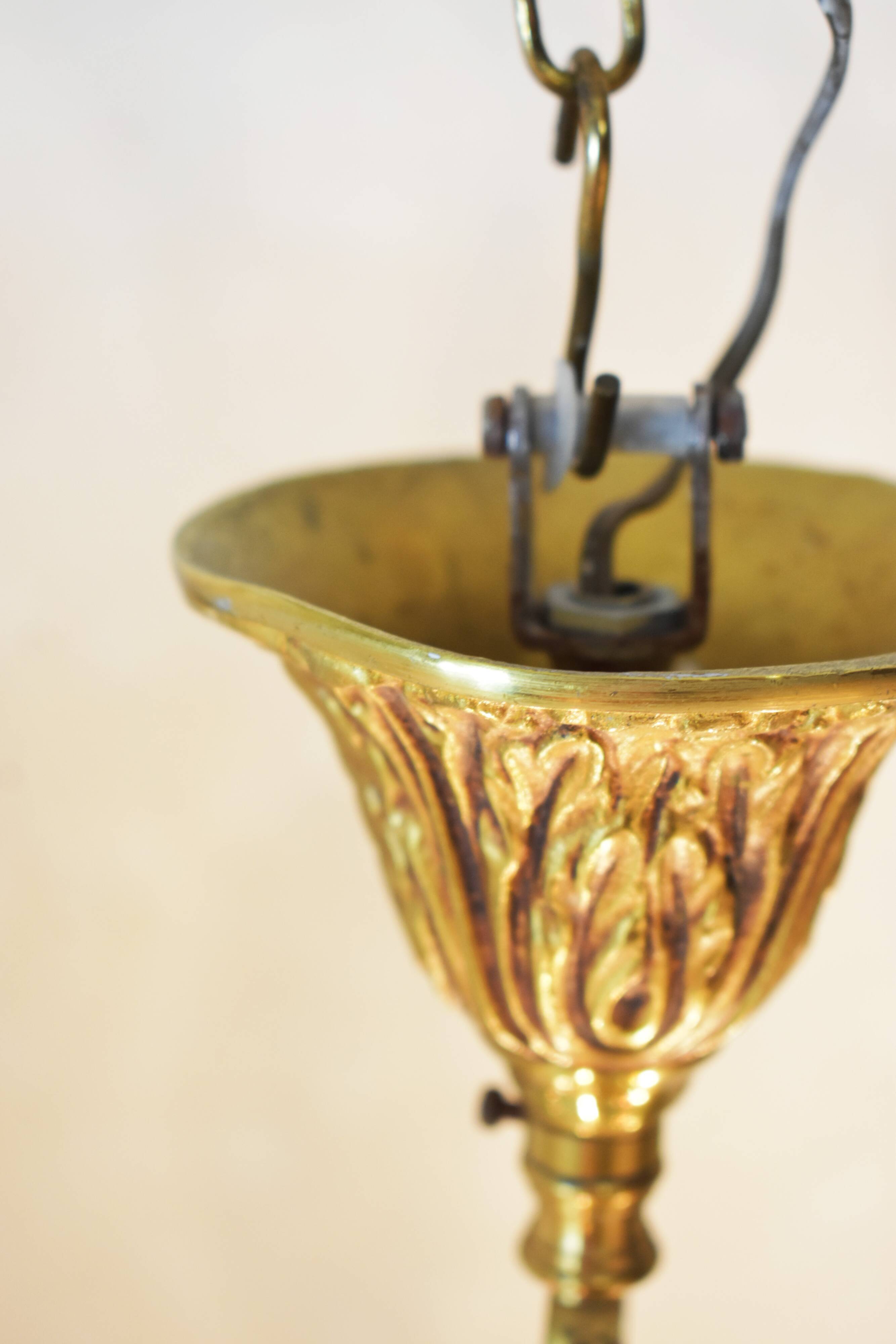 Beautiful chandelier with tassels.