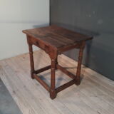 Rustic square table in chene