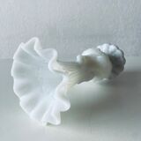 White opaline vase decoration geese