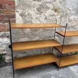 60s style modular self-supporting shelf, string tornado style