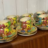 Colorful tea set from Vallauris