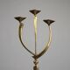 Solid Brass Three-Arm Candelabra — Modernist, 1960s