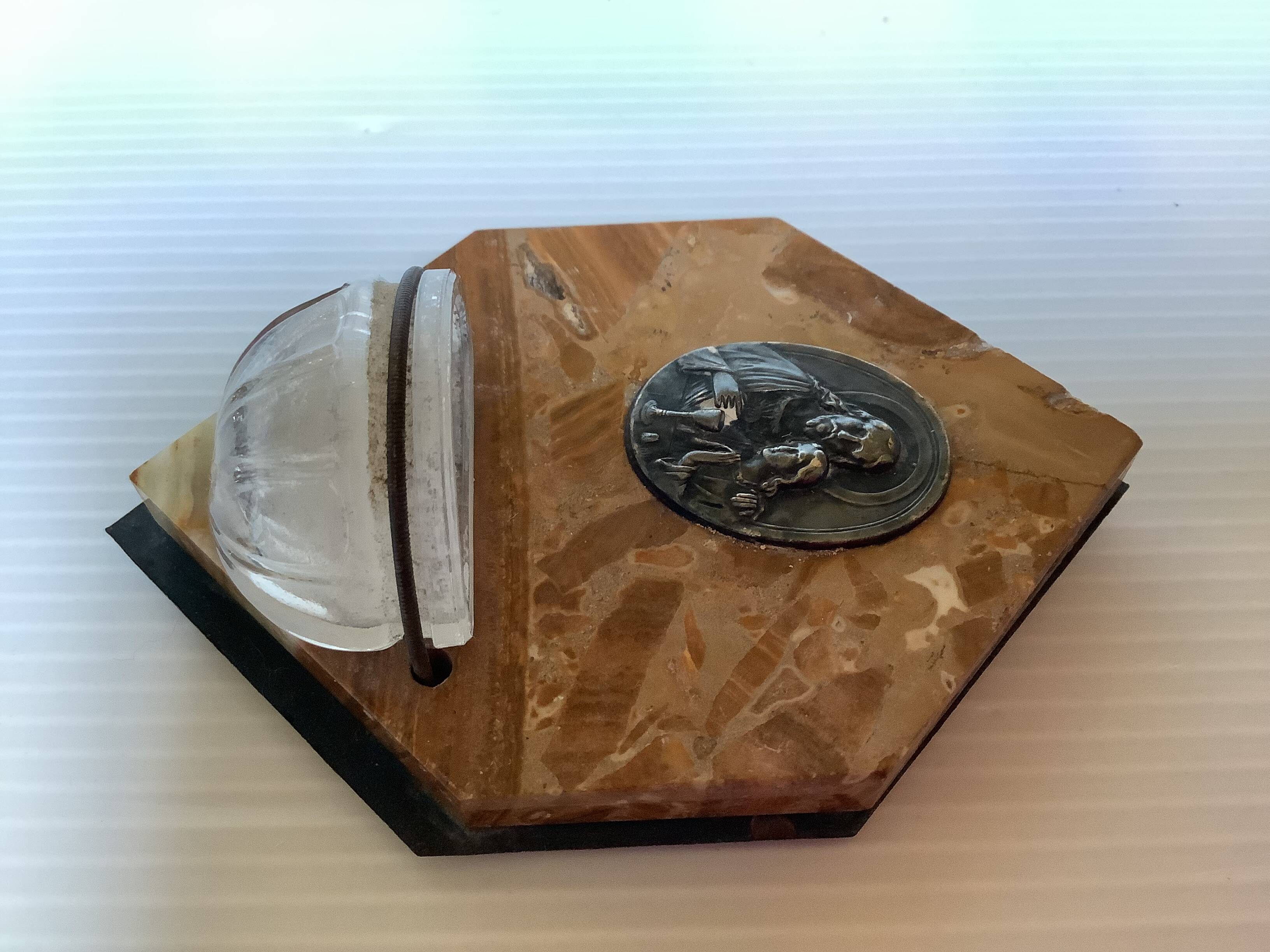 Ancient marble holy water font