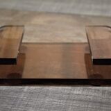 Ashtray plexiglas & steel design 1970