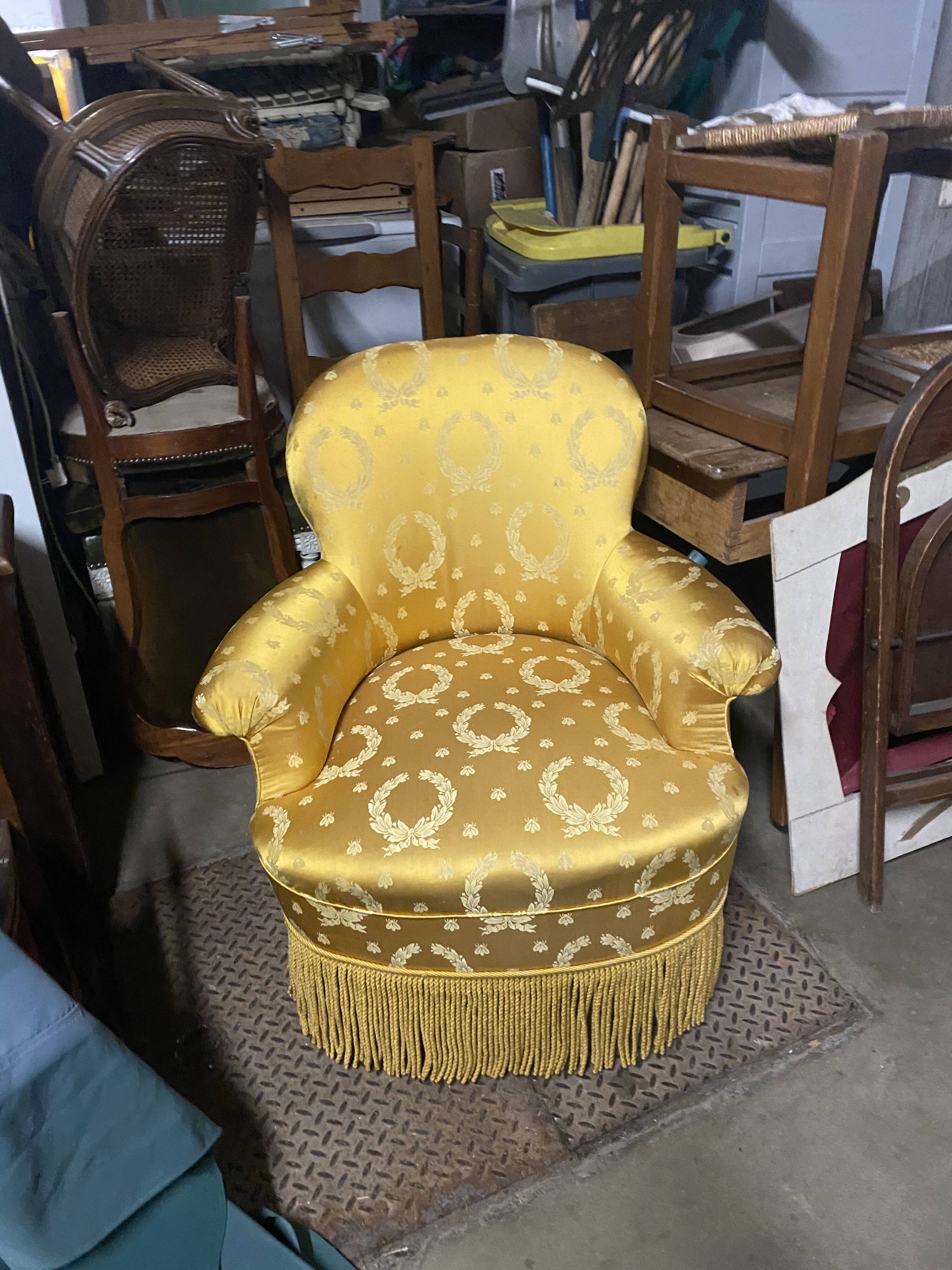 Napoleon 3 shepherdess or toad armchair