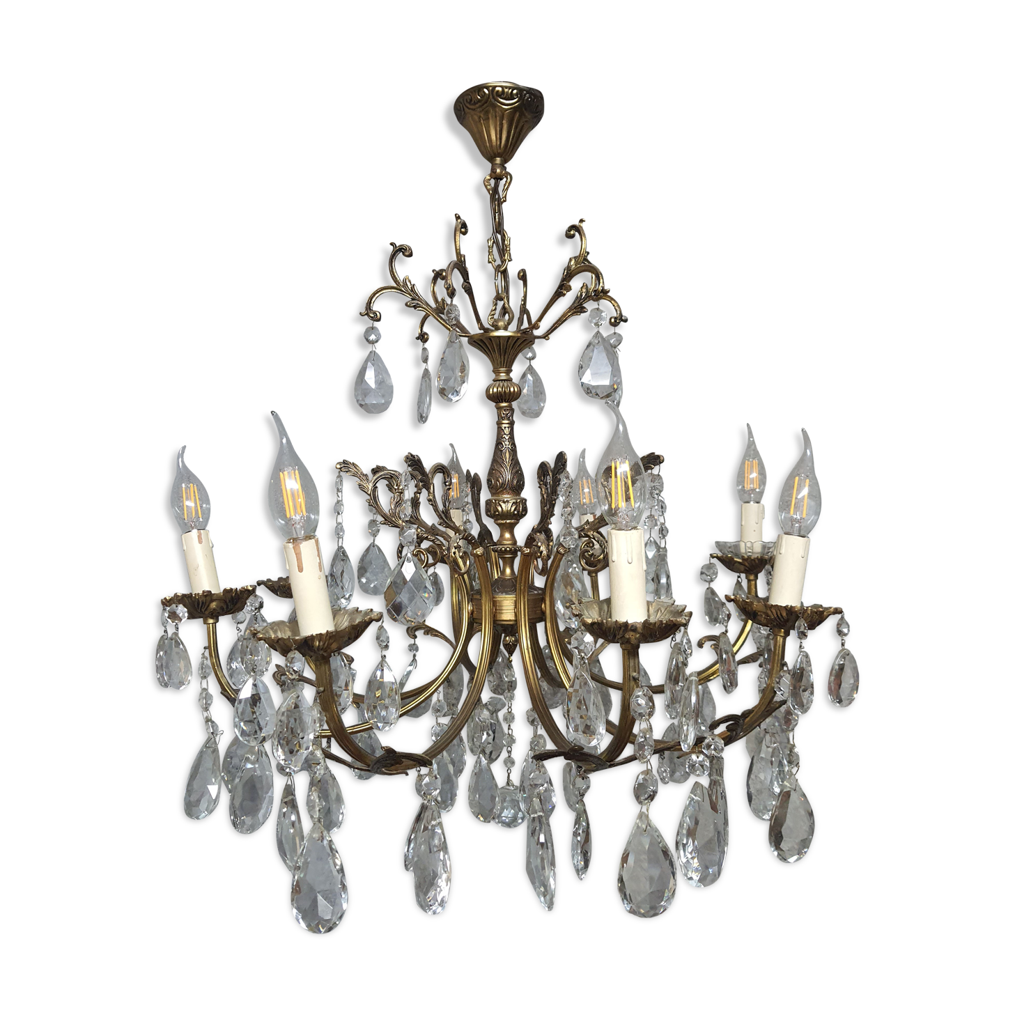 Vintage bronze chandelier