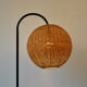 Rattan ball floor lamp 1970