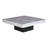 1970s Brushed aluminium coffee table from Italy