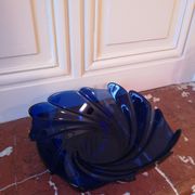 Beautiful large vintage cobalt blue glass bowl
