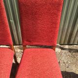 Vintage Louis XIII style chairs sheep bones in beech and velvet.