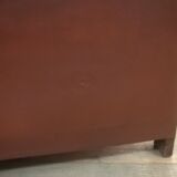 Leather art deco sofa