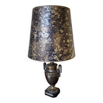 Lampe ancienne Empire fin XIXe bronze