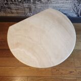 Travertine moon coffee table