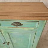 Buffet parisien patiné bleu vert