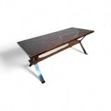 Vintage Adri Coffee Table – Ceramic & Chrome – Belgian Design 70s