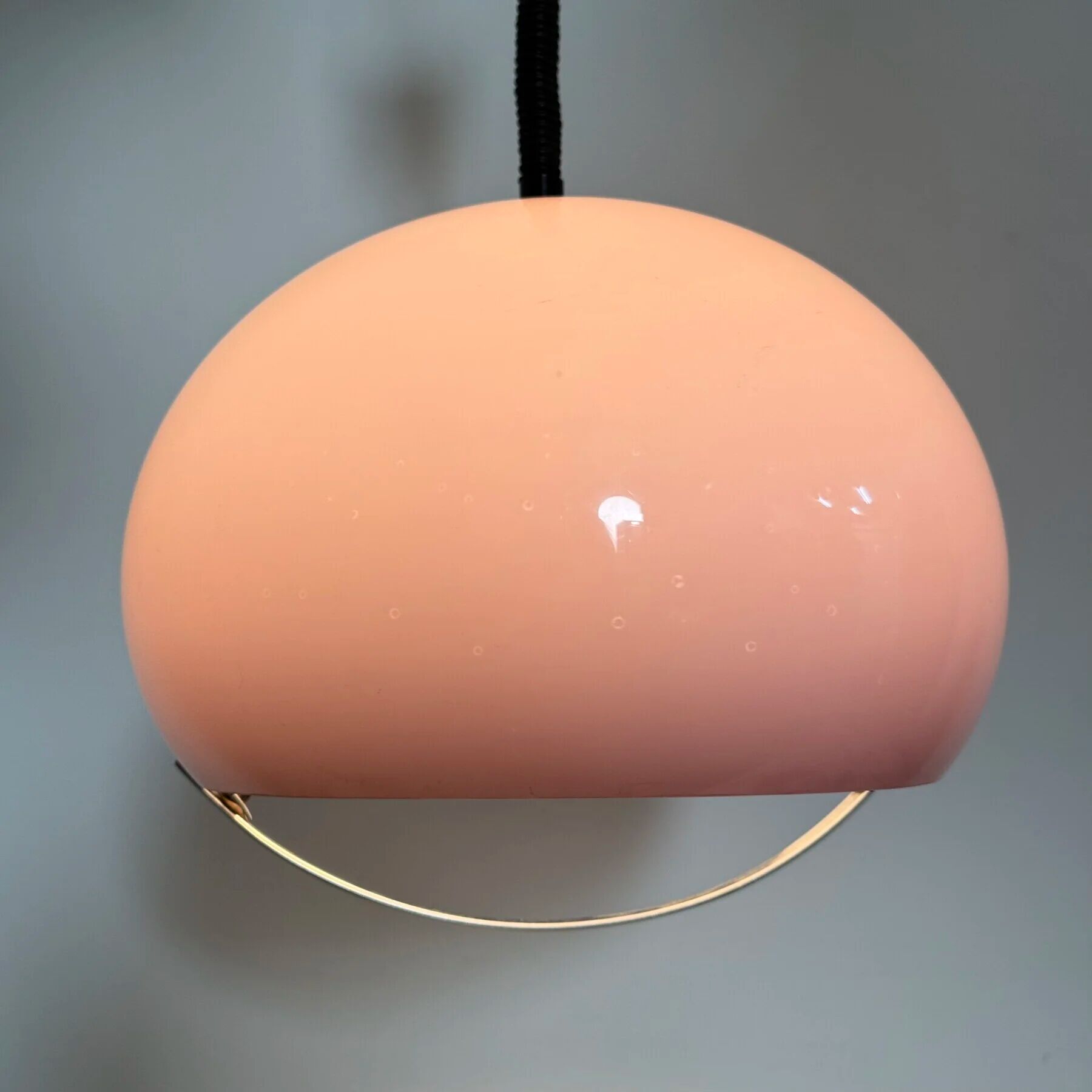 Mid-century purple plastic hanging lamp Harvey Guzzini for Meblo, 1970s