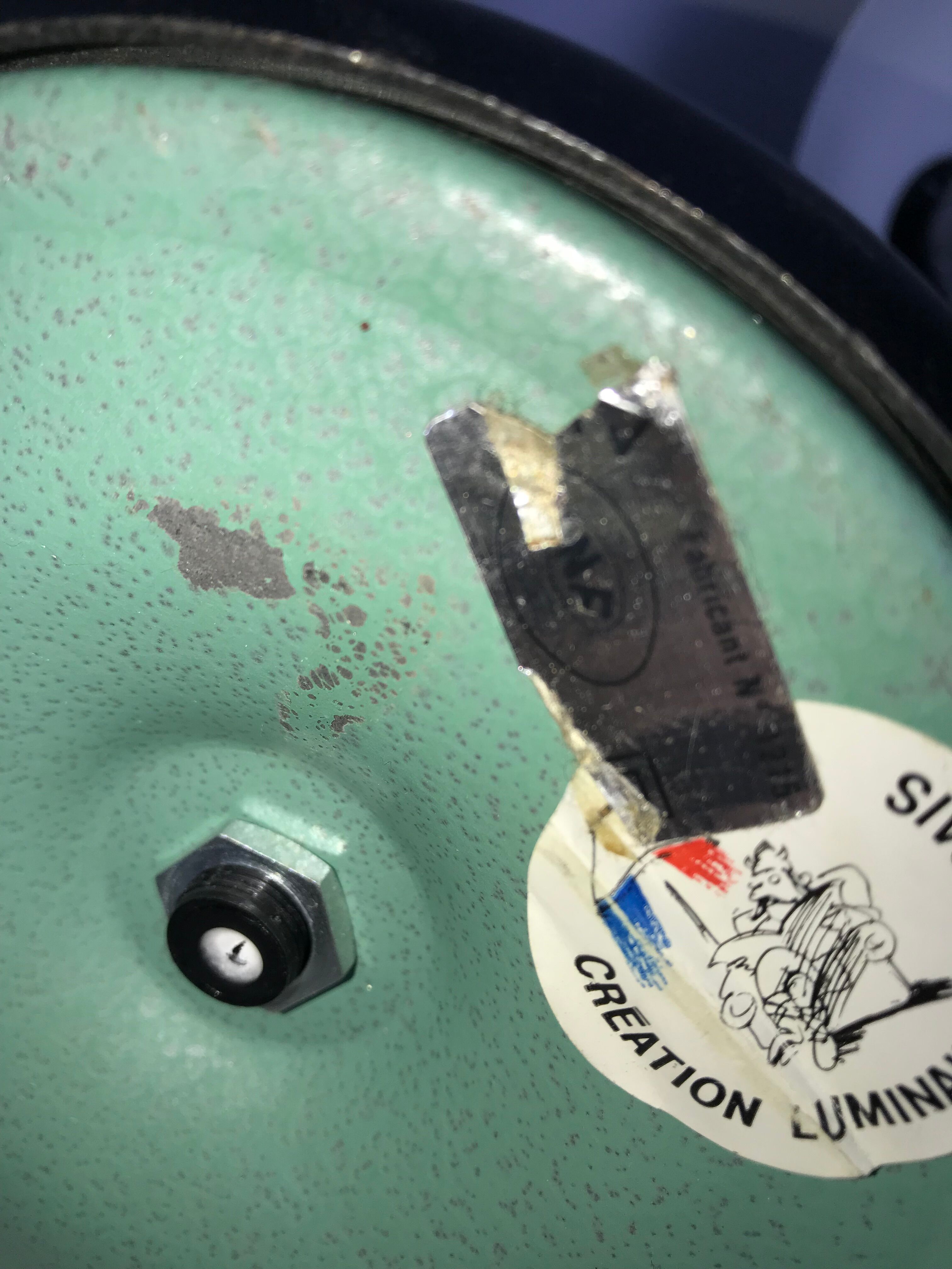 Blue and black desk lamp