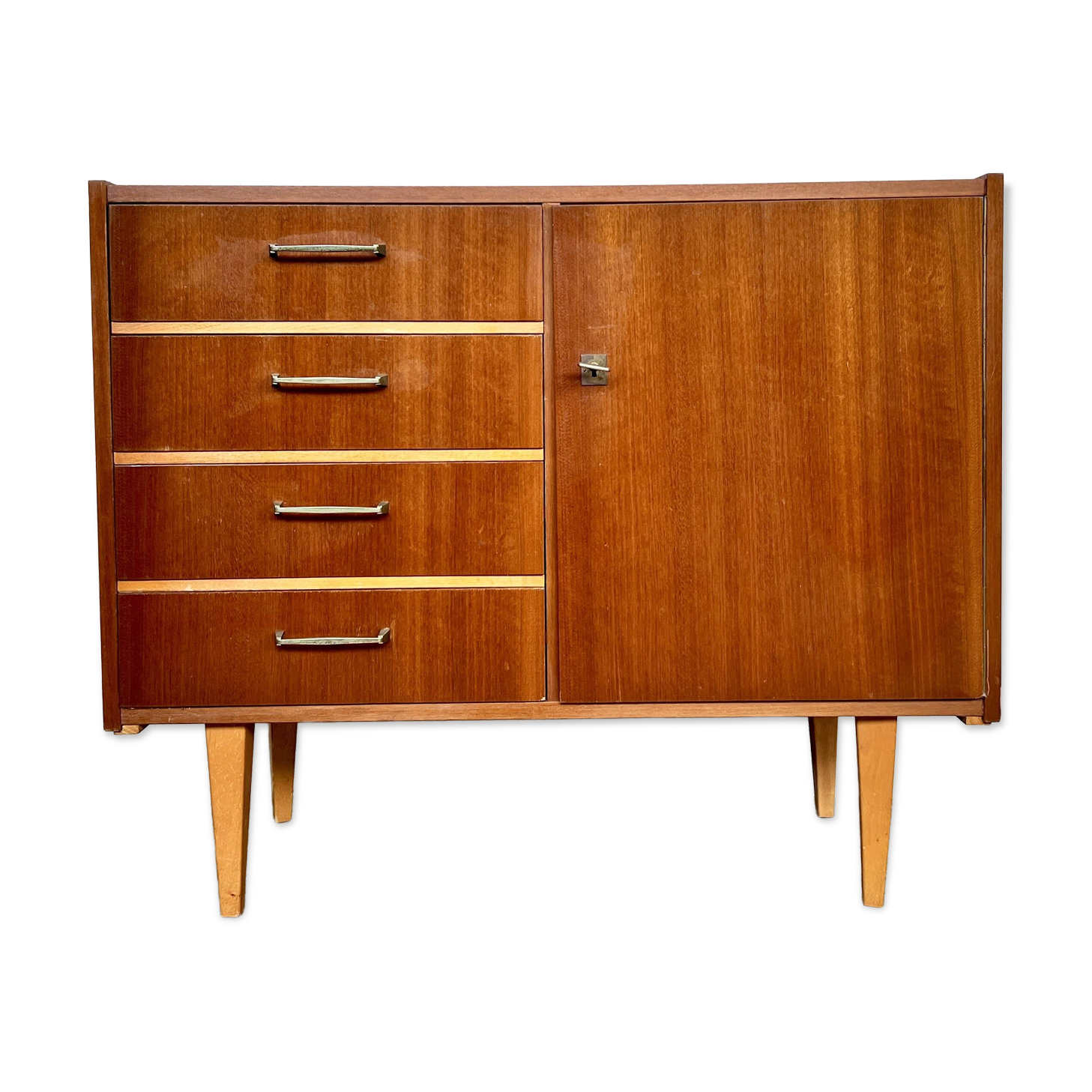 Scandinavian sideboard, vintage TV/hifi unit - 50s/60s - Scandinavian style