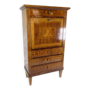 Secretary Empire Style Hand Polished Mahogany With Intarsia From 1820s