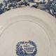 Set of 4 dinner plates and 4 dessert plates in blue English earthenware