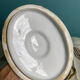 Soup tureen, vegetable dish in fine Limoges porcelain Monograms PJC gold