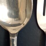 Silver metal service cutlery