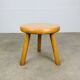 Tripod stool in pine, solid wood, vintage, mountain chalet style.