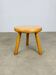 Tripod stool in pine, solid wood, vintage, mountain chalet style.