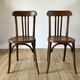 Set of 5 baumann bistro chairs in bent wood stamped xxth