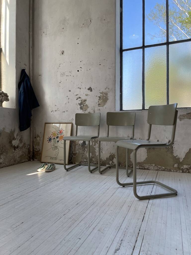 Trio of Tubax chairs 1950