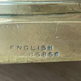 Pair of antique english princess of diamonds brass candlesticks