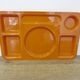 Set of 3 Guzzini trays in transparent ABS and orange ABS, 1970, vintage.