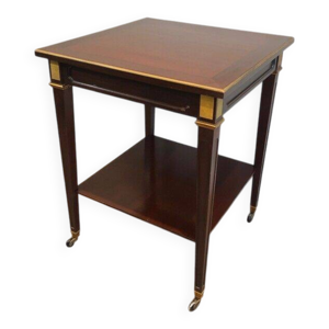 table en acajou et laiton