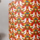Lampe tulipe, abat-jour oiseaux orange, 1970