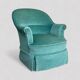 Pair of green velvet frog chairs from the 1970s.