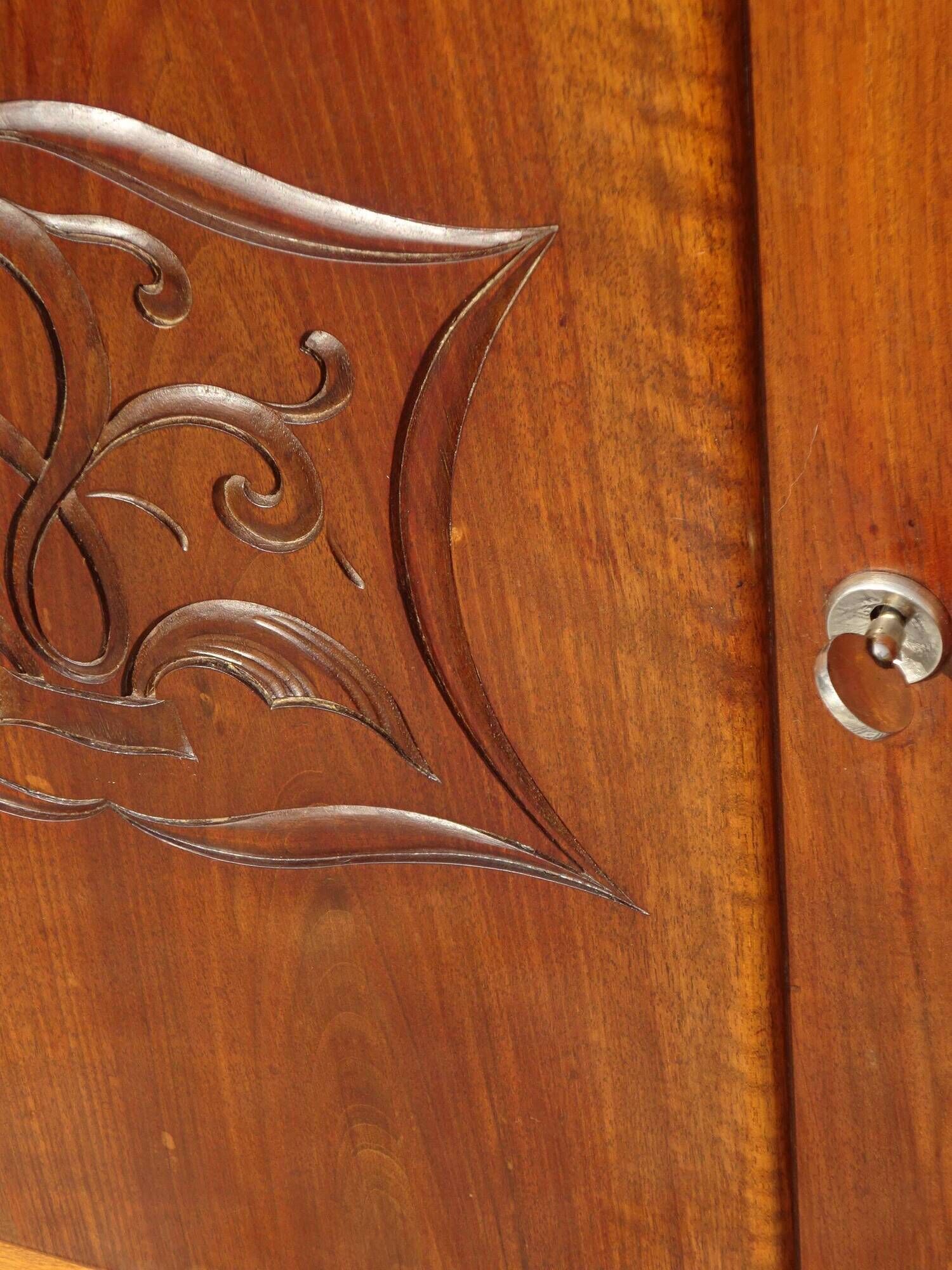 Art Deco enfilade in solid walnut