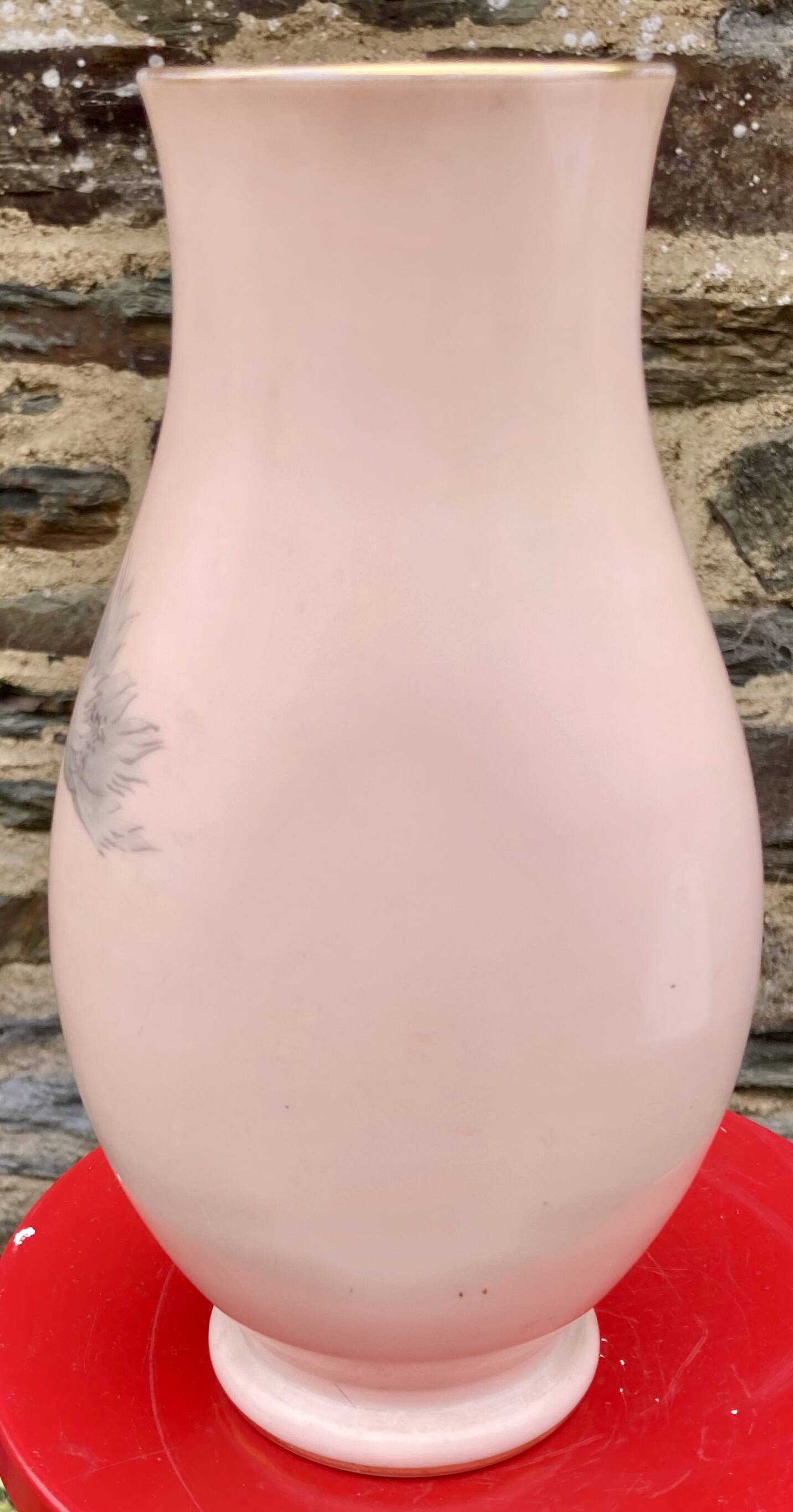 Rare opaline vase from baccarat crystal factory decor art deco art nouveau