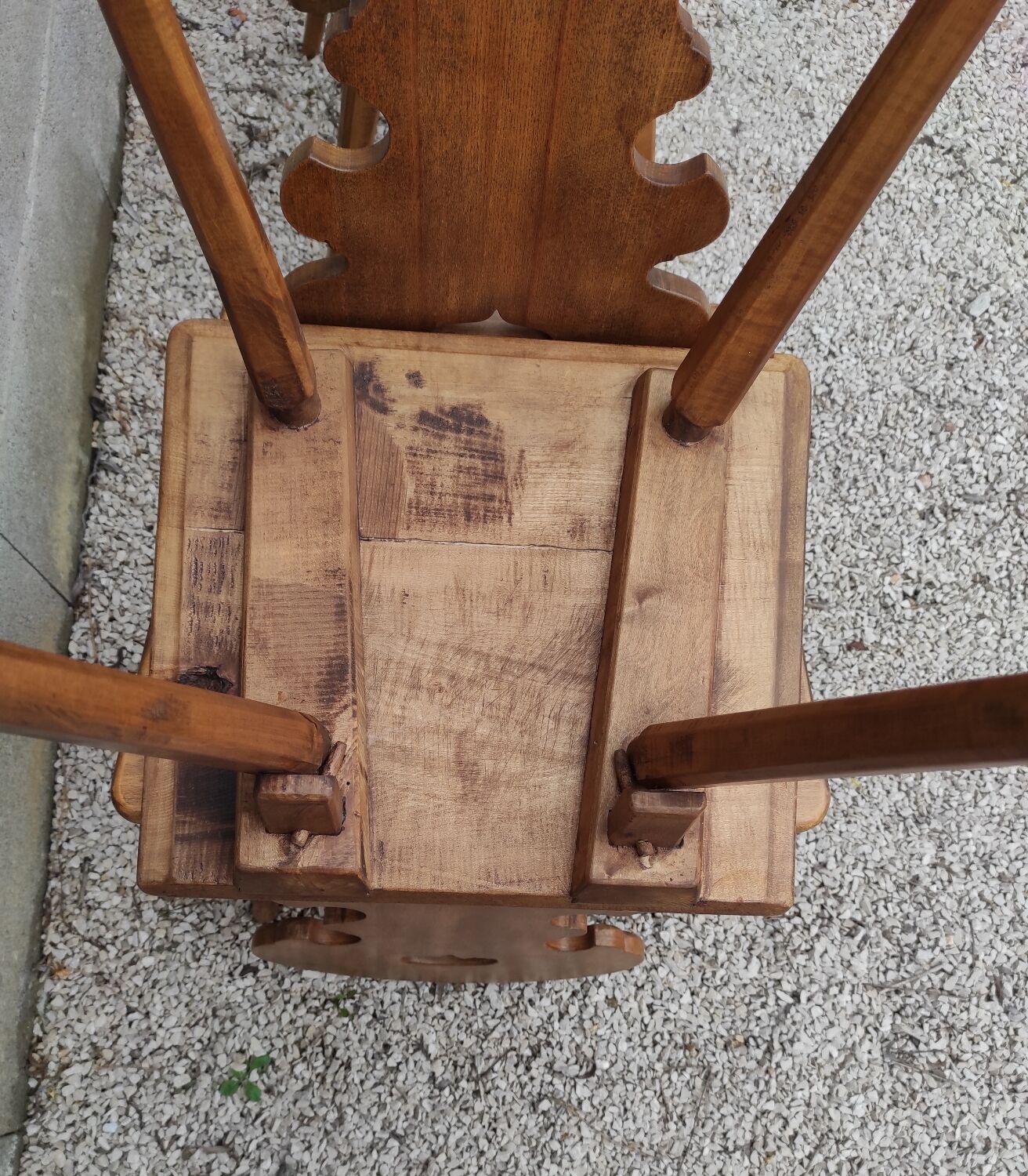 Set of 4 mountain chairs or blond wood chalet chairs