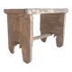 Rustic Weathered Wood Farm Stool/ Accent Table, Spain,  Early 20th-C