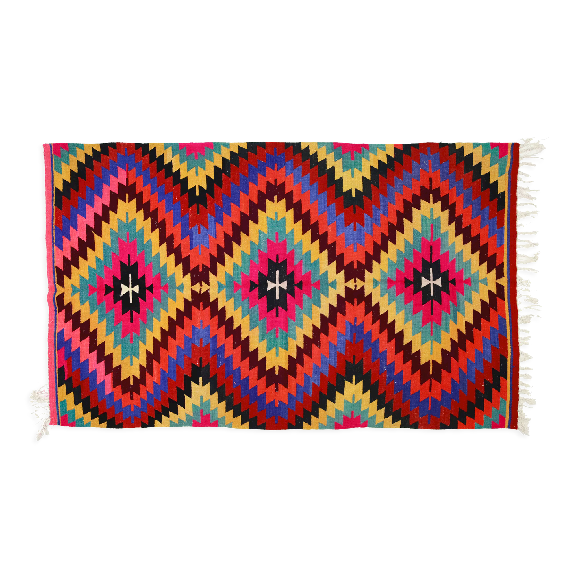 Anatolian handmade kilim rug 235 cm x 157 cm