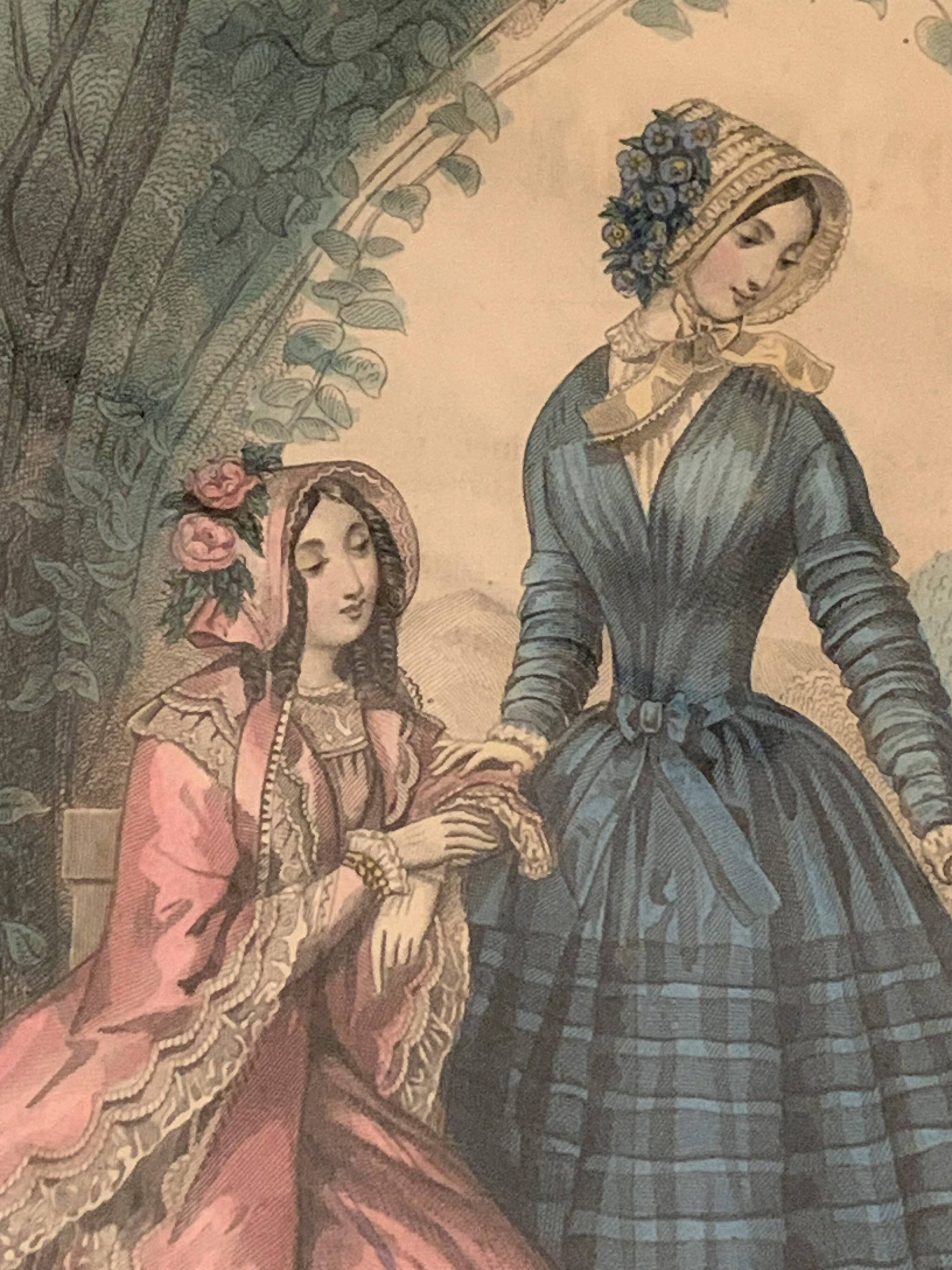 Gravure de mode ancienne