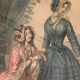 Gravure de mode ancienne