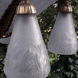 Lustre en laiton Muller frères Luneville 1920/1930