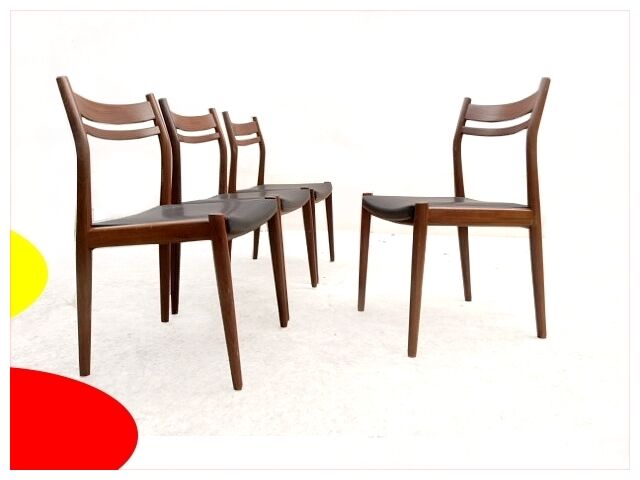 Vintage Scandinavian rosewood chairs 1960s