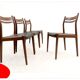 Vintage Scandinavian rosewood chairs 1960s