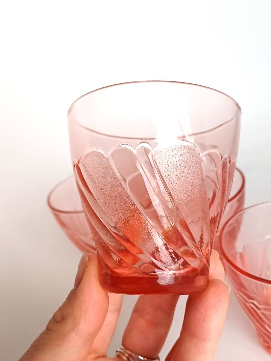 Vereco pink water glasses