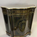 Meuble d'appui violonné Napoléon 3 en bois noirci
