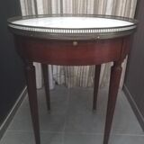 Louis XVI style hot water bottle table in mahogany and marble
