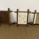 Suite of three antique mirrors in bamboo and rattan